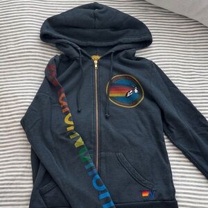Aviator Nation Hoodie with Rainbow Graphics